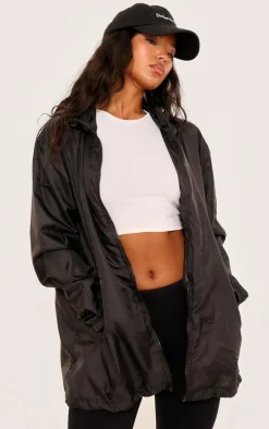 Black Pack A Mac Zip Up Jacket