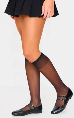 Black Patent Pu Square Toe Double Strap Flat Ballets