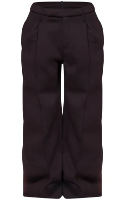 Black Pintuck Fleeceback Tailored Sweatpants