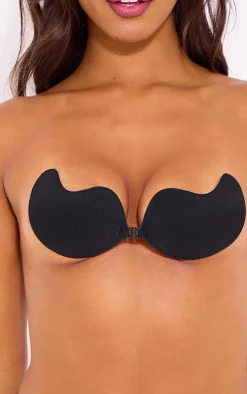 Black Plunge Stick On Bra
