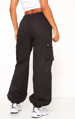 Black Pocket Detail Cargo Pants