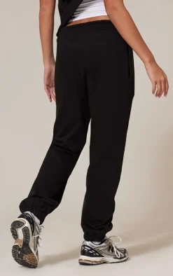 Black Premium Cuffed Drawstring Sweat Sweatpants