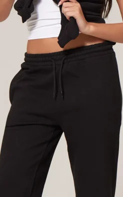 Black Premium Cuffed Drawstring Sweat Sweatpants