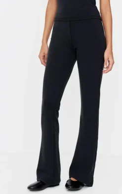 Black Premium Soft Touch Skinny Flare Pants
