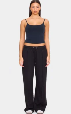 Black Premium Soft Touch Strappy Cami Top