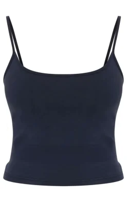 Black Premium Soft Touch Strappy Cami Top