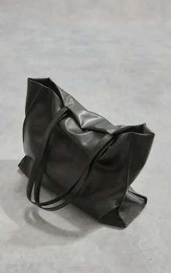 Black Rectangular Simple Tote