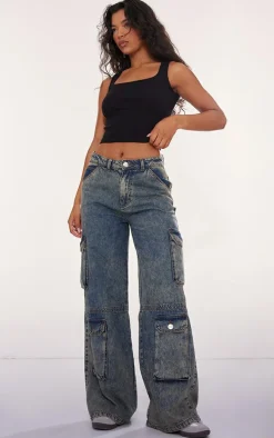 Black Rib Scoop Neck Vest