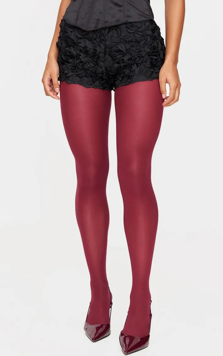 Black Rose Organza Panties Hot Pants