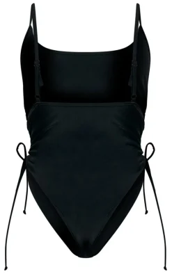 Black Ruched Side Detail Swimsuit