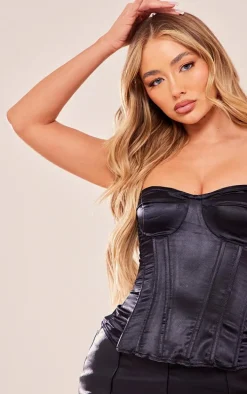 Black Satin Corset