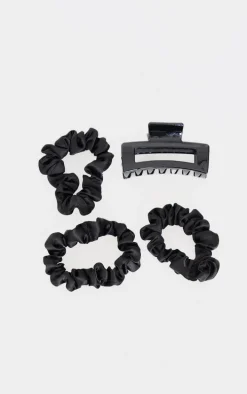 Black Scrunchie And Claw Clip Bauble