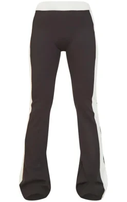 Black Sculpt Contrast Panel Yoga Pants