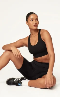 Black Sculpt Double Layer Padded Sports Bra