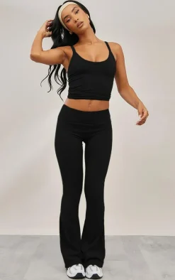 Black Sculpt Flare Yoga Pants