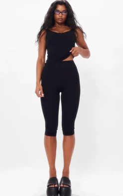 Black Sculpt Pedal Pusher Leggings