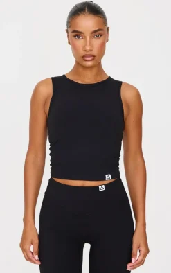 Black Sculpt Racer Longline Vest