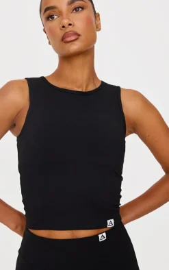 Black Sculpt Racer Longline Vest