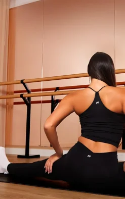 Black Sculpt Twist Front Gym Legging