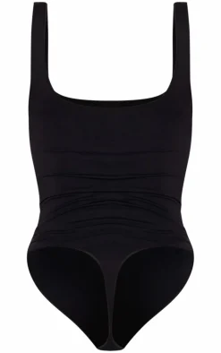 Black Seamless Lingerie Bodysuit