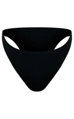 Black Seamless Smoothing Thong