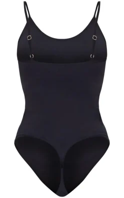 Black Shapewear Thong Bodysuit