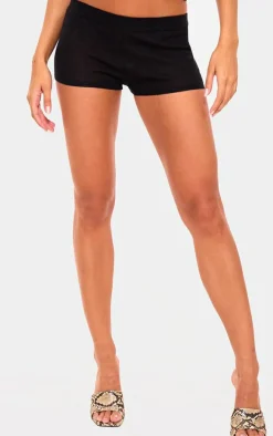 Black Sheer Knit Hot Pant
