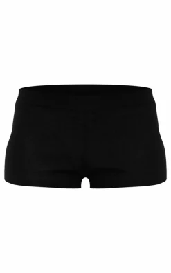 Black Sheer Knit Hot Pant