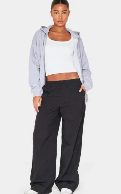 Black Shell Wide Leg Pants