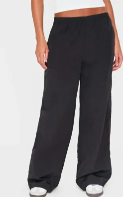 Black Shell Wide Leg Pants