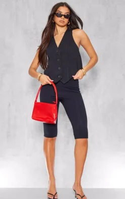 Black Side Tie Vest