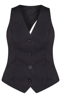 Black Side Tie Vest