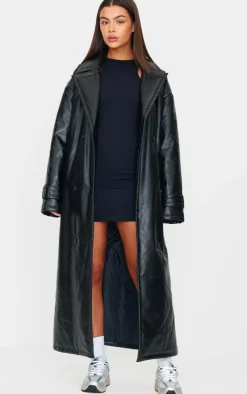 Black Snatched Rib Racer Neck Bodycon Dress