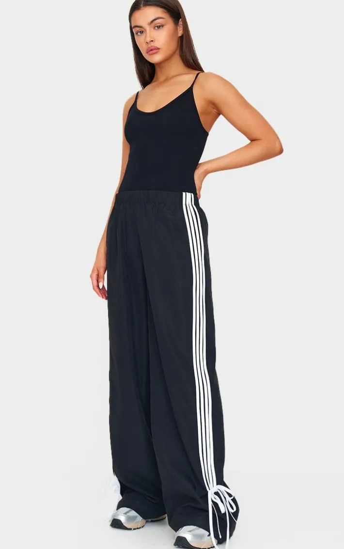 Black Snatched Rib Strappy Bodysuit