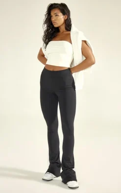 Black Snatched Sculpt Foldover Pant