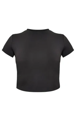 Black Snatched Sculpt Short Sleeve T Shirt