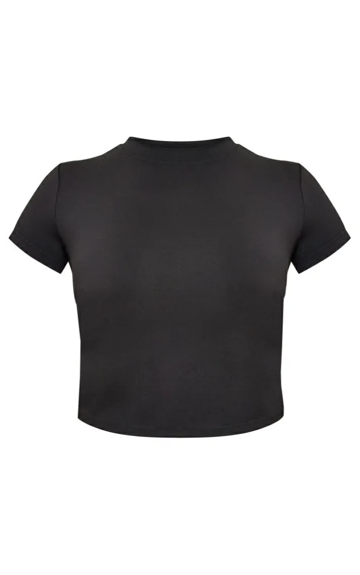 Black Snatched Sculpt Short Sleeve T Shirt