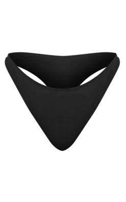 Black Soft Touch Cotton Thong