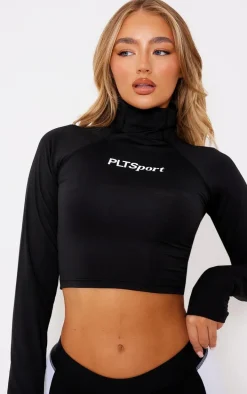 Black Soft Touch Runner Hot Pant