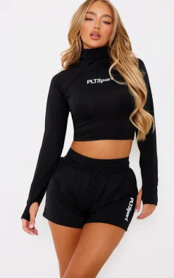 Black Soft Touch Runner Short