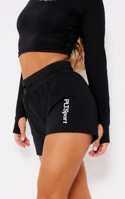 Black Soft Touch Runner Short