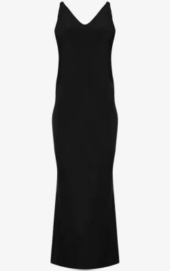 Black Soft Touch Twist Detail Backless Maxi Dress