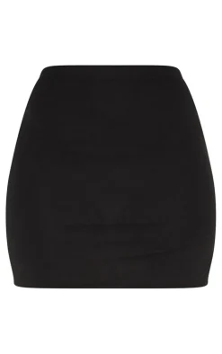 Black Split Mini Skirt