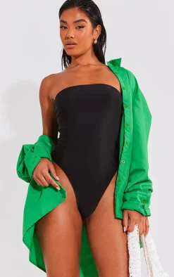 Black Strapless Swimsuit