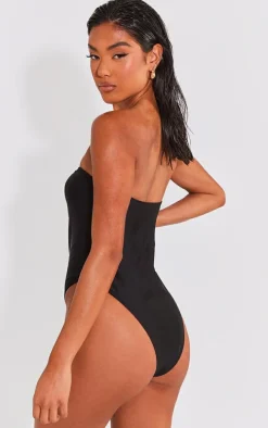 Black Strapless Swimsuit