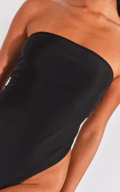 Black Strapless Swimsuit