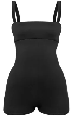 Black Strappy Unitard