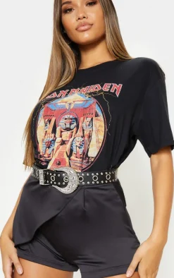 Black Studded Western Style Belt