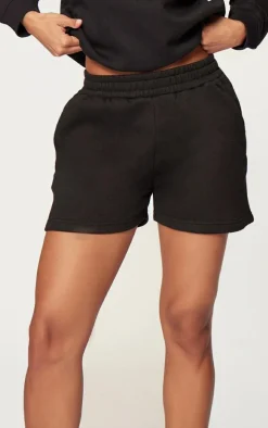 Black Sweat Pocket Runner Shorts