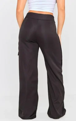 Black Tie Detail Straight Leg Pants